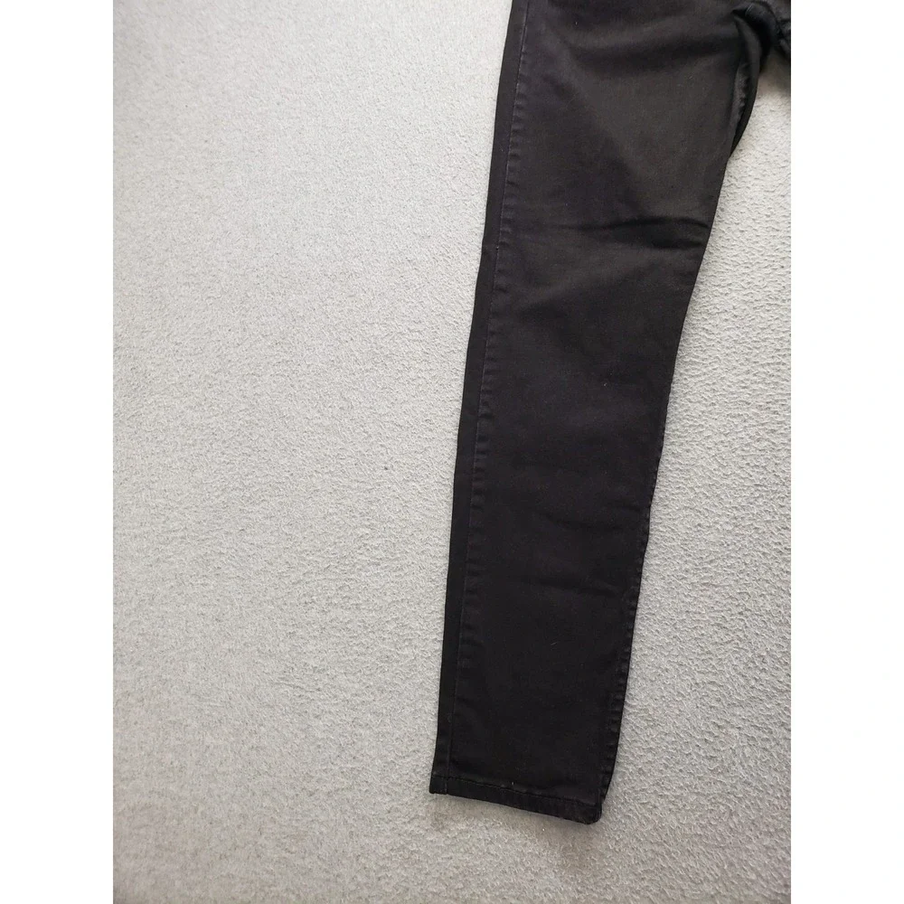 Levis Men Jean 31X30 Black Denim Slim Straight Leg Mid Rise Stretch 5 Pocket